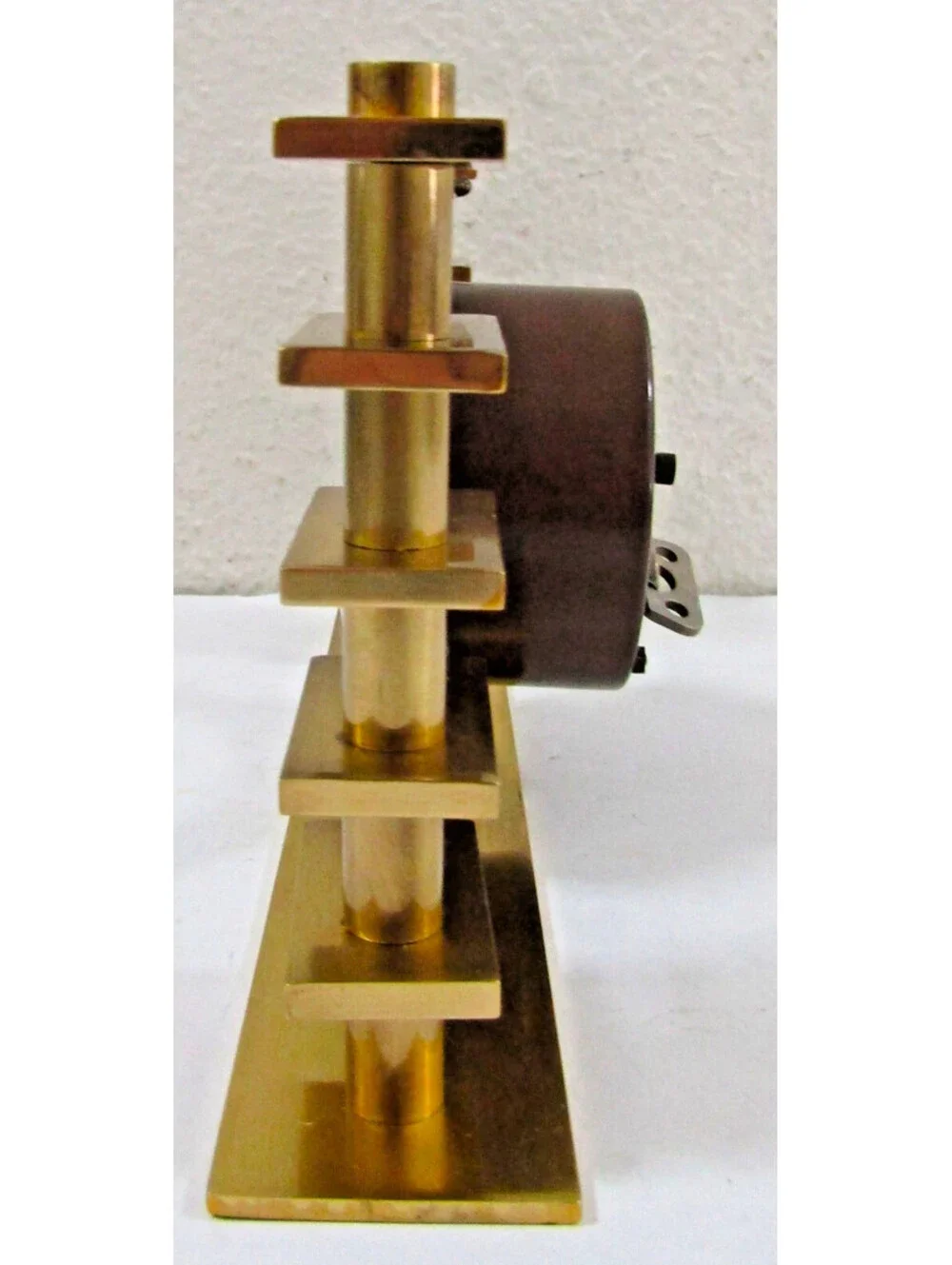Art Deco 1930s Smiths Bronze and Lucite Desk Clock